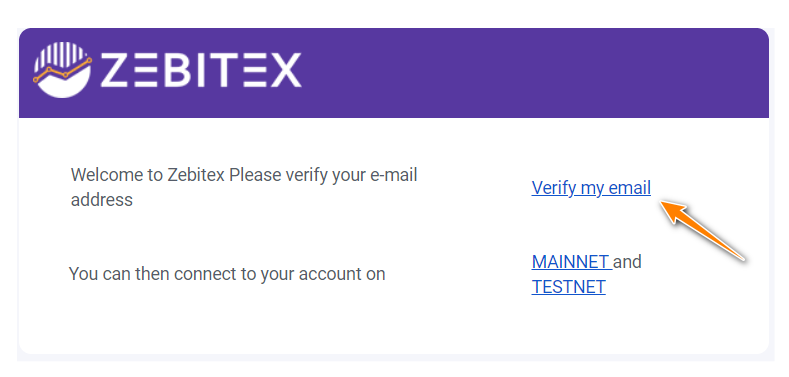Mail confirmation Zebitex